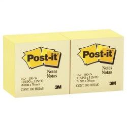 NOTES POST-IT 654 76X76MM YELLOW PK12