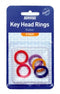 KEY HEAD IDENTIFICATION RINGS KEVRON ASSORTED COLOURS