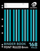 BINDER BOOK OLYMPIC A4 8MM RULED 168PG