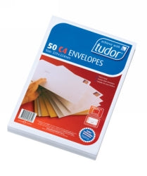 ENVELOPE TUDOR C4 CARTRIDGE H/W PEEL/SEAL PK50