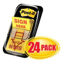 FLAGS POST-IT 680-9-24CP SIGN HERE CABINET PACK BX 24