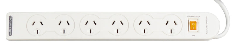 POWERBOARD 6 OUTLET WITH MASTER SWITCH