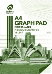 GRAPH PAD OLYMPIC A4 2MM TOP PADDED 7 HOLES 25LF