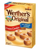 CONF WERTHERS ORIGINAL 42GM CREAM CANDIES NO SUGAR ADDED