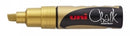 MARKER CHALK UNI 8MM CHISEL TIP GOLD