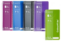 Notebook Colourhide 90x165x15mm Slimline Asst 200pg