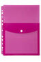 Binder Pocket Marbig A4 Top Opening Pink