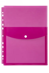 Binder Pocket Marbig A4 Top Opening Pink