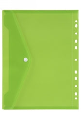 Binder Pocket Marbig A4 With Button Closure Lime