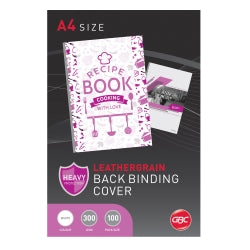 BINDING COVERS GBC IBICO A4 300GSM LEATHERGRAIN WHITE PK100