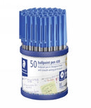 PEN STAEDTLER BP STICK 430 MED BLUE CUP50