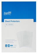 SHEET PROTECTORS BANTEX A4 TOUGH P/POCKET 50MIC BX100
