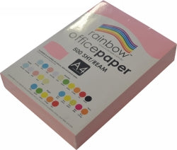COPY PAPER RAINBOW A4 80GSM OFFICE PASTEL PINK PK500