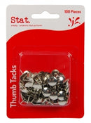DRAWING PINS STAT SILVER PK100-EACH