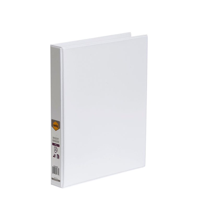 BINDER INSERT MARBIG A4 CLEARVIEW 2 D-RING 25MM WHITE
