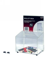 BALLOT/COMMENT BOX DEFLECTO A5 LANDSCAPE CLEAR 66601