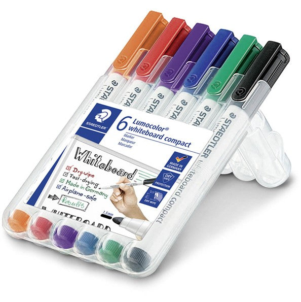 MARKER WHITEBOARD STAEDTLER 341 COMPACT ASST WLT6