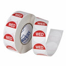 LABEL AVERY 24MM WEDNESDAY REMOVABLE RED/WHITE 1000/ROLL