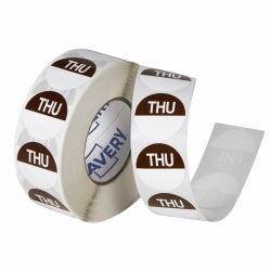 LABEL AVERY 24MM THURSDAY REMOVABLE BROWN/WHITE 1000/ROLL