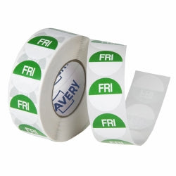 LABEL AVERY 24MM FRIDAY REMOVABLE GREEN/WHITE 1000/ROLL