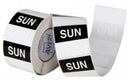 LABEL AVERY 40X40MM SUNDAY REMOVABLE BLACK/WHITE 500/ROLL