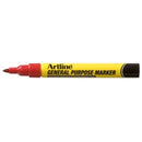 Marker General Purpose Artline 1.5mm Permanent Red (BX12)