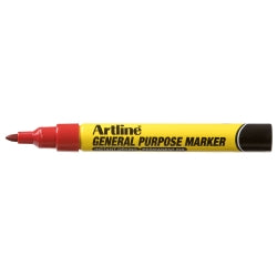 Marker General Purpose Artline 1.5mm Permanent Red (BX12)