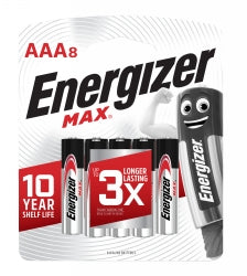 BATTERIES ENERGIZER AAA MAX PK8