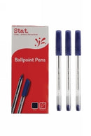 PEN STAT 1.0MM BALLPOINT MEDIUM BLUE-BX12