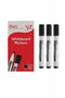 MARKER WHITEBOARD STAT 2.0MM BULLET NIB BLACK-BX12