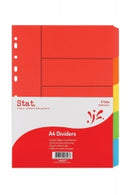 DIVIDER STAT A4 BRIGHT COLOURS MANILLA 5 TAB-EACH