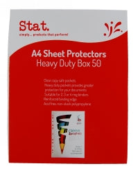 SHEET PROTECTOR STAT A4 70 MICRON CLEAR H/DUTY BX50-EACH