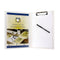CLIP FOLDER MARBIG INSERT WITH EXPANDING POCKET WHITE