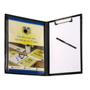 CLIP FOLDER MARBIG INSERT WITH EXPANDING POCKET BLACK