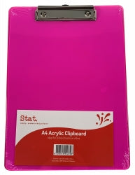 Clipboard Stat A4 Acrylic Red