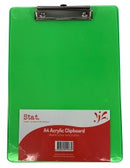 Clipboard Stat A4 Acrylic Green