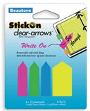 Stick On Arrows B/tone 12x45 Clear 3col + 25x45 1col