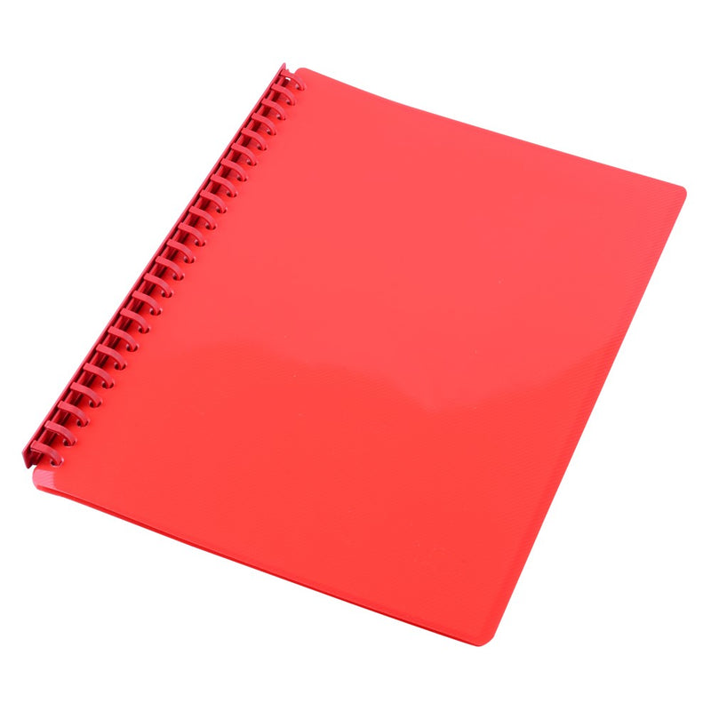 DISPLAY BOOK GNS A4 REFILLABLE GLOSS RED 20P