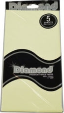 TISSUE PAPER DIAMOND 500X750MM 17GSM CREAM 5 SHTS