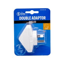 Double Adaptor The Brute Power Co. Angled White