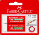 ERASER FABER-CASTELL LARGE PVC-FREE WHITE  PK2