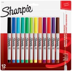 MARKER PERMANENT SHARPIE ULTRA FINE ASST PK12