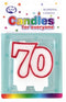 Candles Alpen Numerals No.70 White/red