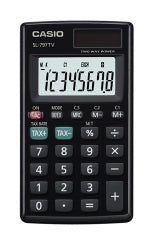 CALCULATOR CASIO SL797TVBK/S 8DGT POCKET DUAL PWR