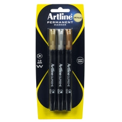 Marker Artline Supreme 1.0mm Metallic Asst Pk3