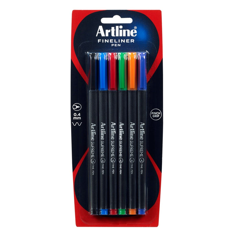 Pen Artline Supreme 0.4mm Fineline Asst Pk6