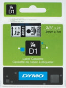 LABEL TAPE DYMO D1 9MMX7M BLACK ON CLEAR