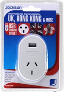 Travel Adaptor Outbound Tourist+usb Suits Hong Kong, Uk & More