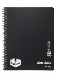 Notebook Spirax P592 Pp S/o 120pg Black (PK5)