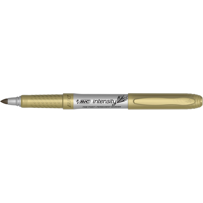 PERMANENT MARKER BIC INTENSITY 1.1MM FINE TIP METALLIC GOLD BX12